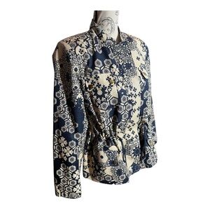 Vintage Silk Full Zip Jacket by Silk Land size Medium